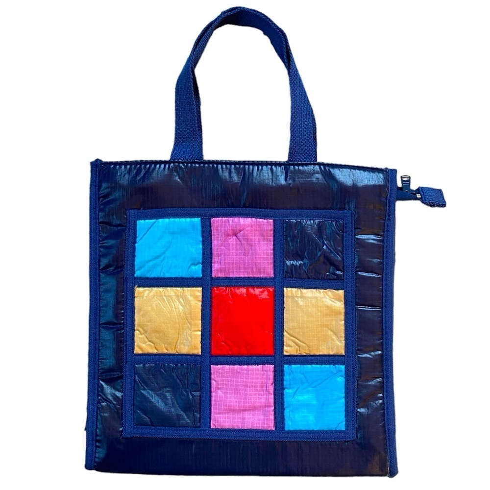 Vintage NWT Deadstock Waterproof Nylon Puffer Color Block Handbag